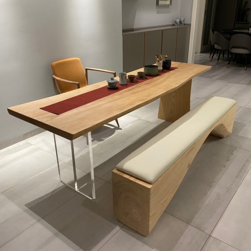 Home Office Furniture - Nordic Solid Wood Acrylic Floating Table