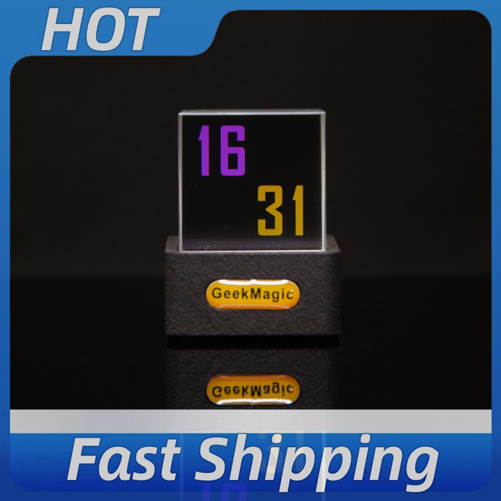 Home Office Gif - Crystal Cube Holographic Desktop Smart Weather