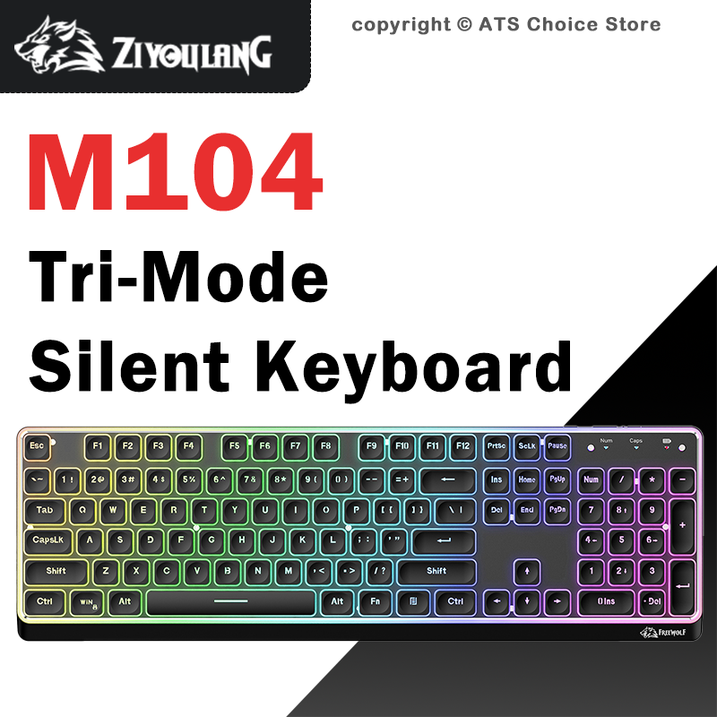 Home Office Uk Number - Freewolf M104 Tri-Mode Wireless Keyboard RGB