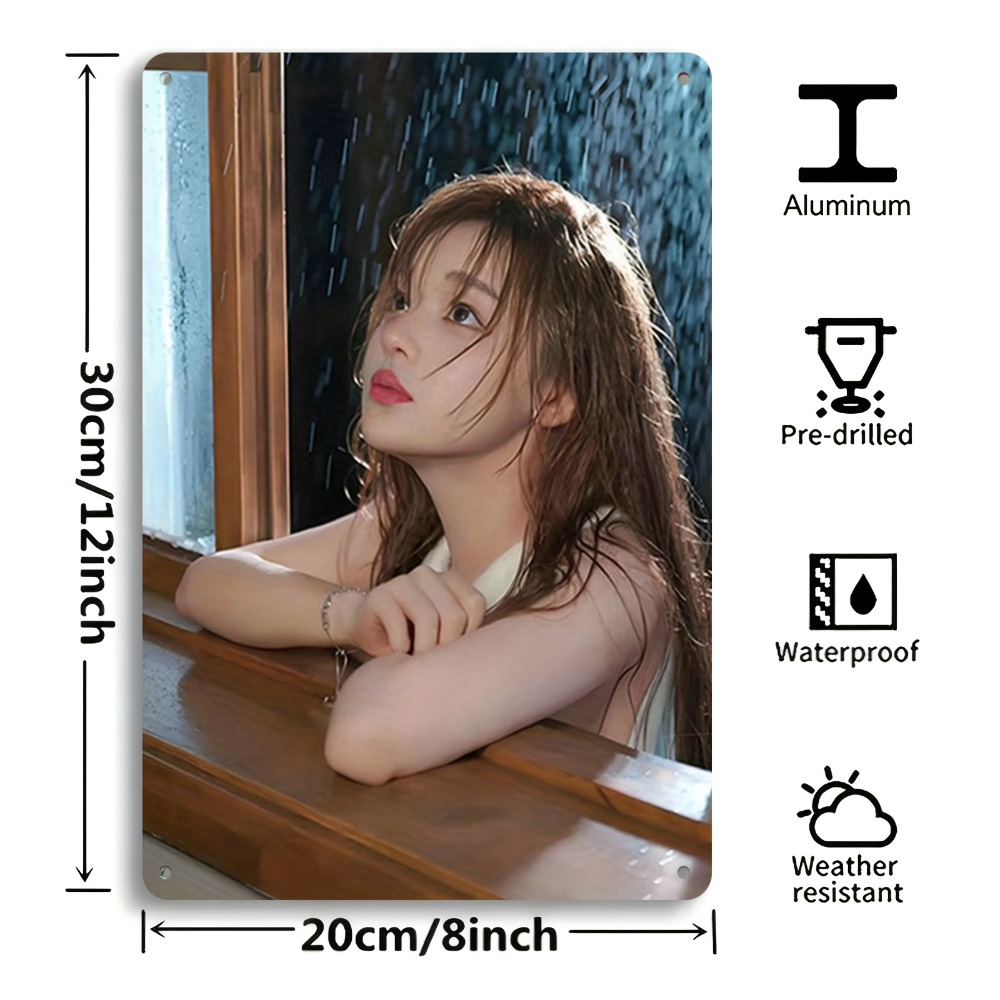 Home Office Gif - 2026Raindrop Woman Aluminum Wall Art, 2D