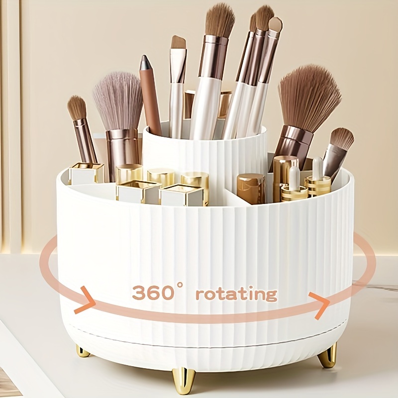 Pen Holder Organizer - Rotatable Makeup Desktop Cosmetic Storage Box