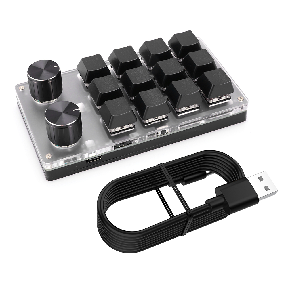Home Office Programmer - 12 Key 2 Knob Programming Macro