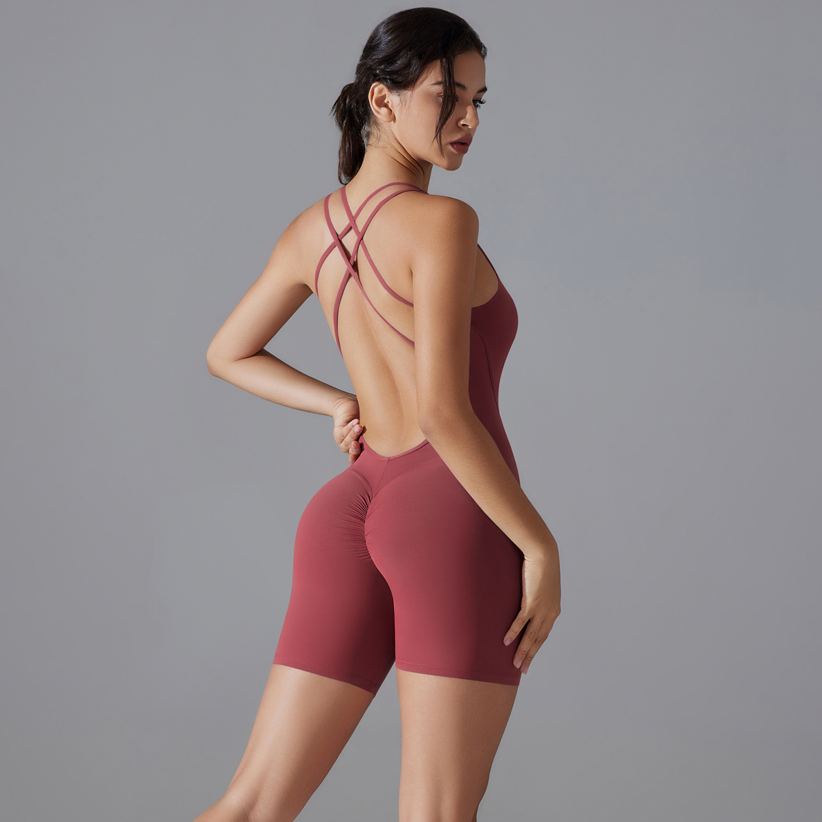 Yoga Set Sexy Backless Sporty  - Home Office Romance review and price