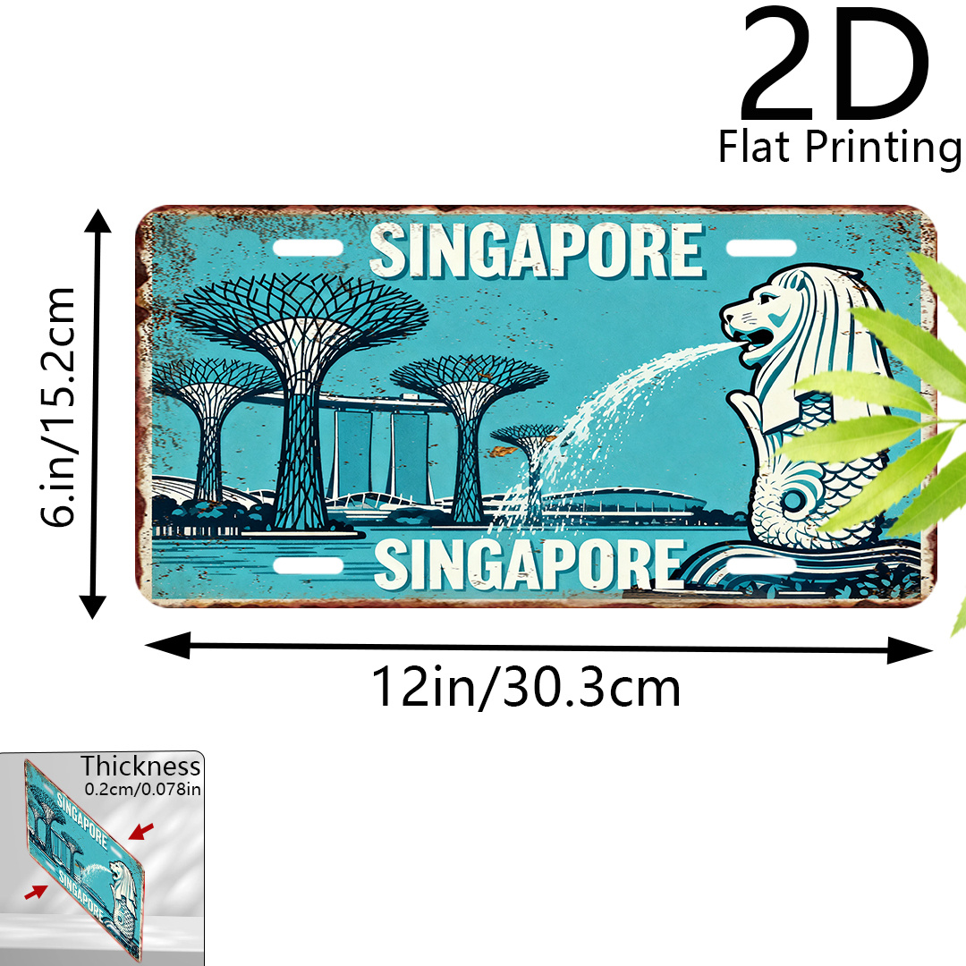Tin Sign - Singapore Merlion G - Home Office Singapore review and price