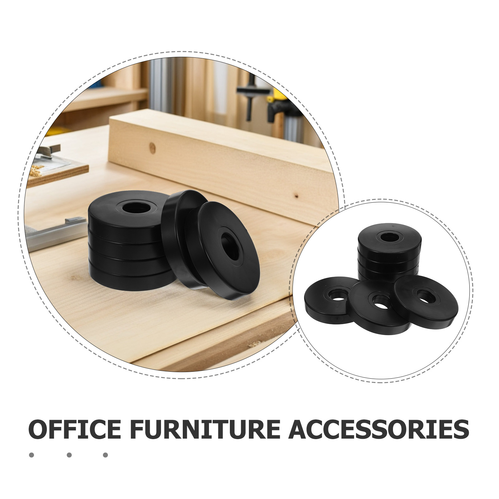 12Pcs Round Caster Pads Shock  - Home Office Furniture review and price