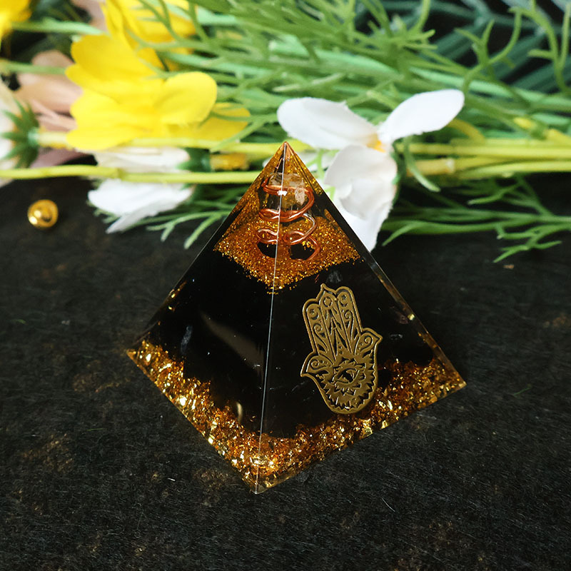 Hamsa Hand Resin Crystal Pyram - Home Office For review and price