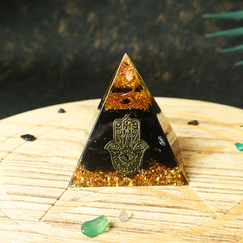 Hamsa Hand Resin Crystal Pyram - Home Office For review and price
