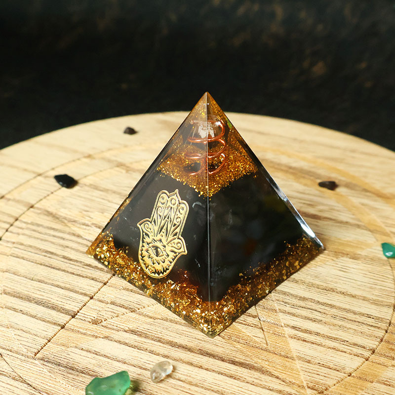 Hamsa Hand Resin Crystal Pyram - Home Office For review and price