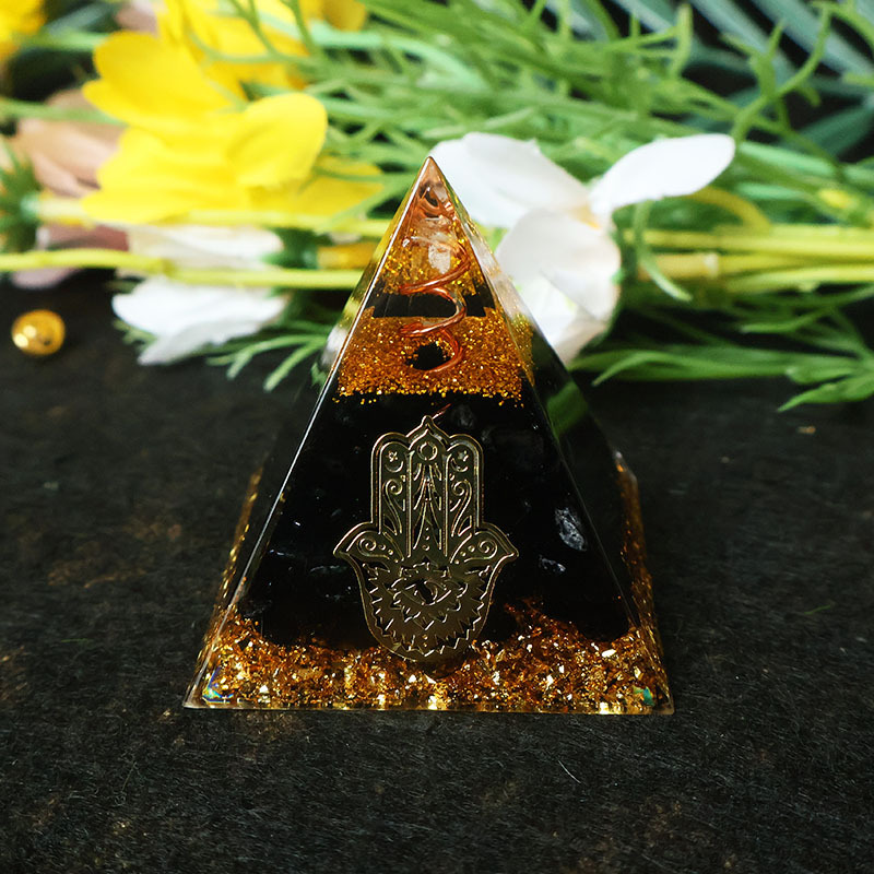 Hamsa Hand Resin Crystal Pyram - Home Office For review and price