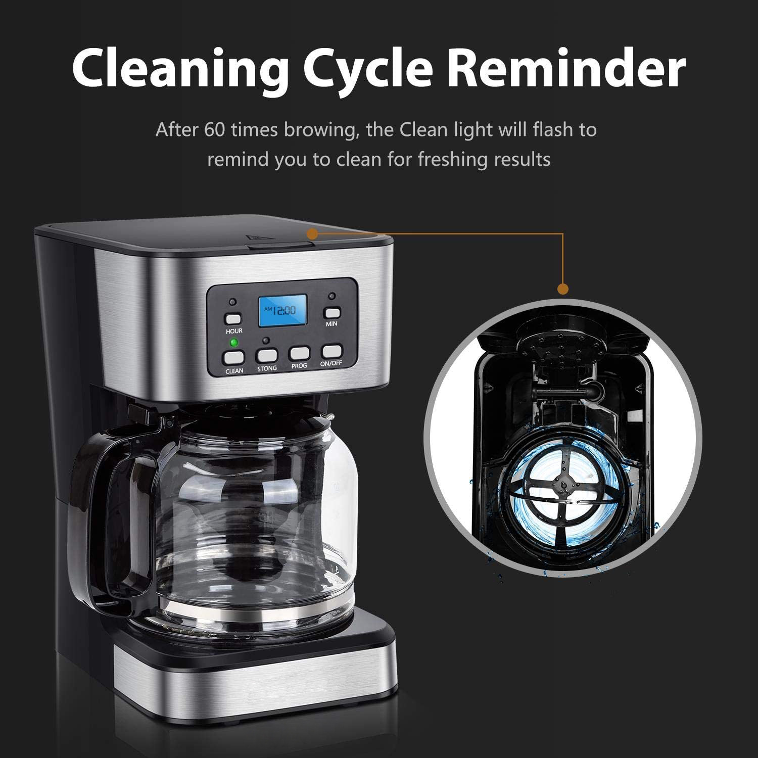 1.5L Programmable Drip Coffee  - Home Office Programmer review and price