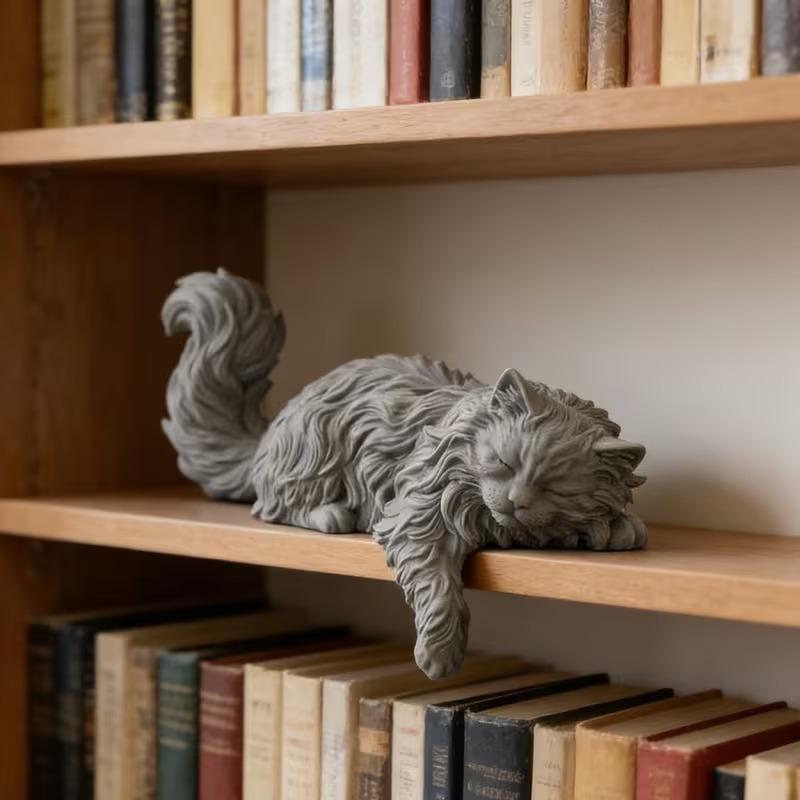 Cute Long Hair Sleeping Cat Fi - Home Office Gif review and price