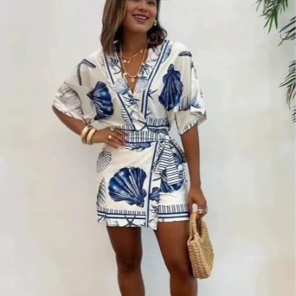 Fashion Printed Short Sleeve W - Home Office Romance review and price