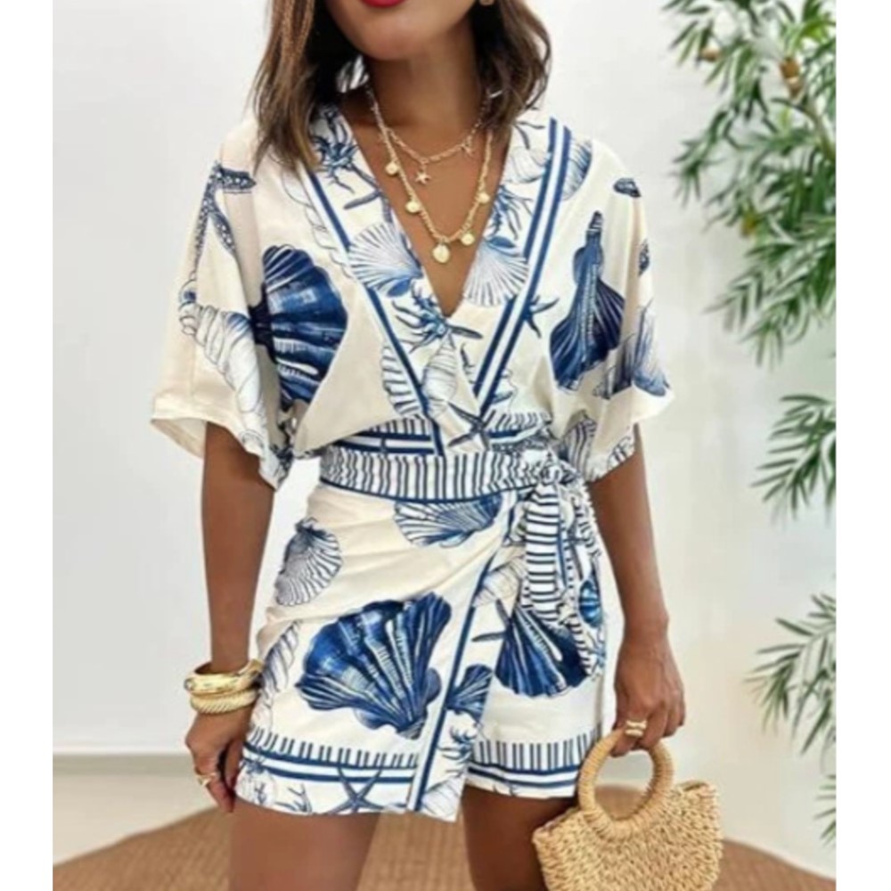 Fashion Printed Short Sleeve W - Home Office Romance review and price