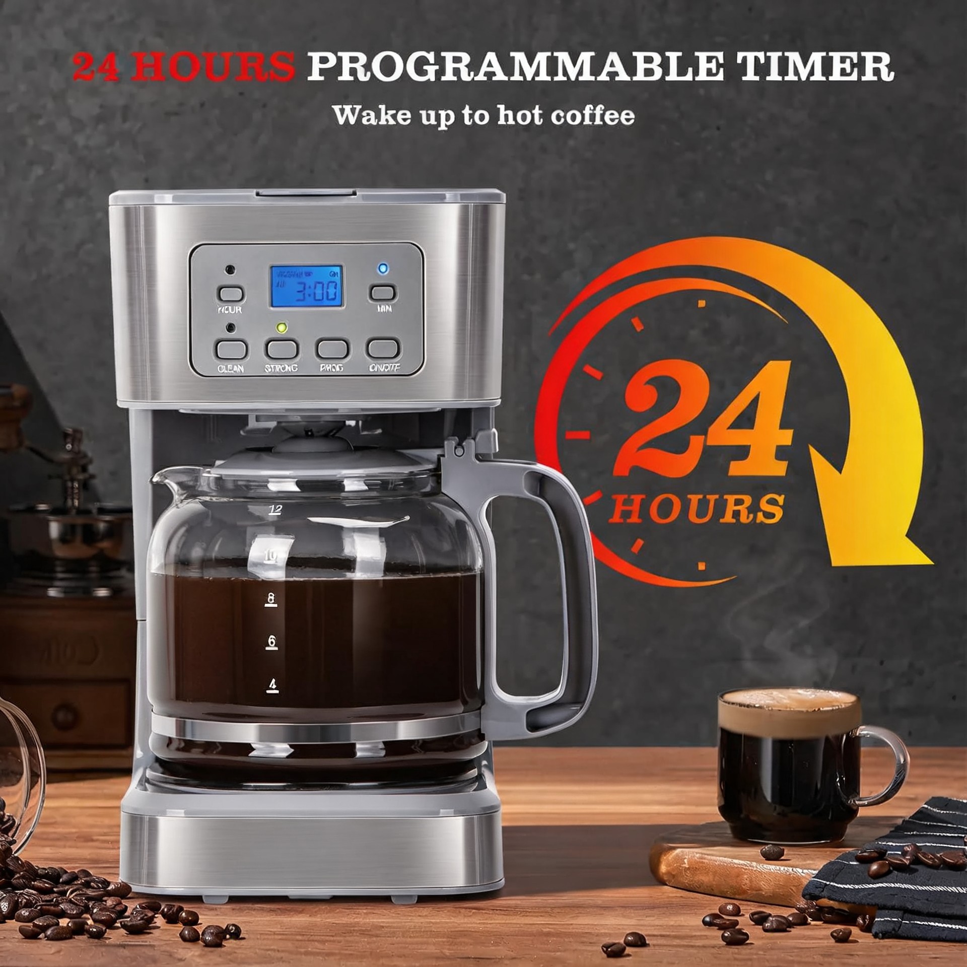 12-Cup Programmable Coffee Mak - Home Office Programmer review and price