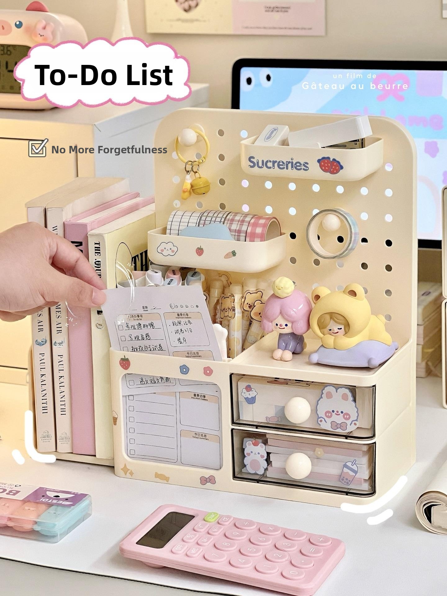 Desktop Hole Board Storage Box - Pen Holder Organizer review and price