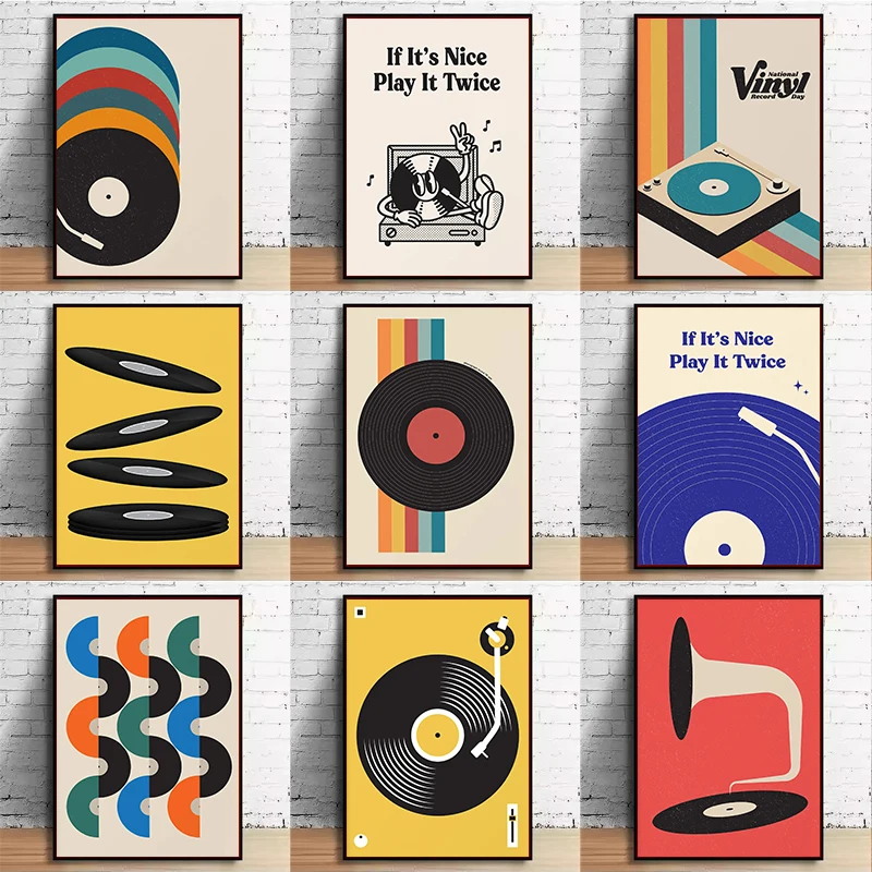 Mid Century Vinyl Record Canva - Home Office Furniture review and price