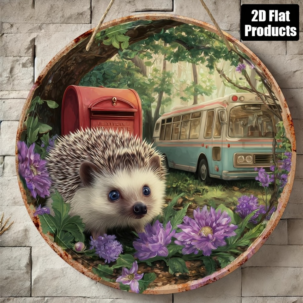 2D Metal Sign, Hedgehog Theme  - Home Office Gif review and price