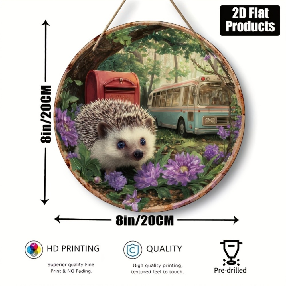 2D Metal Sign, Hedgehog Theme  - Home Office Gif review and price