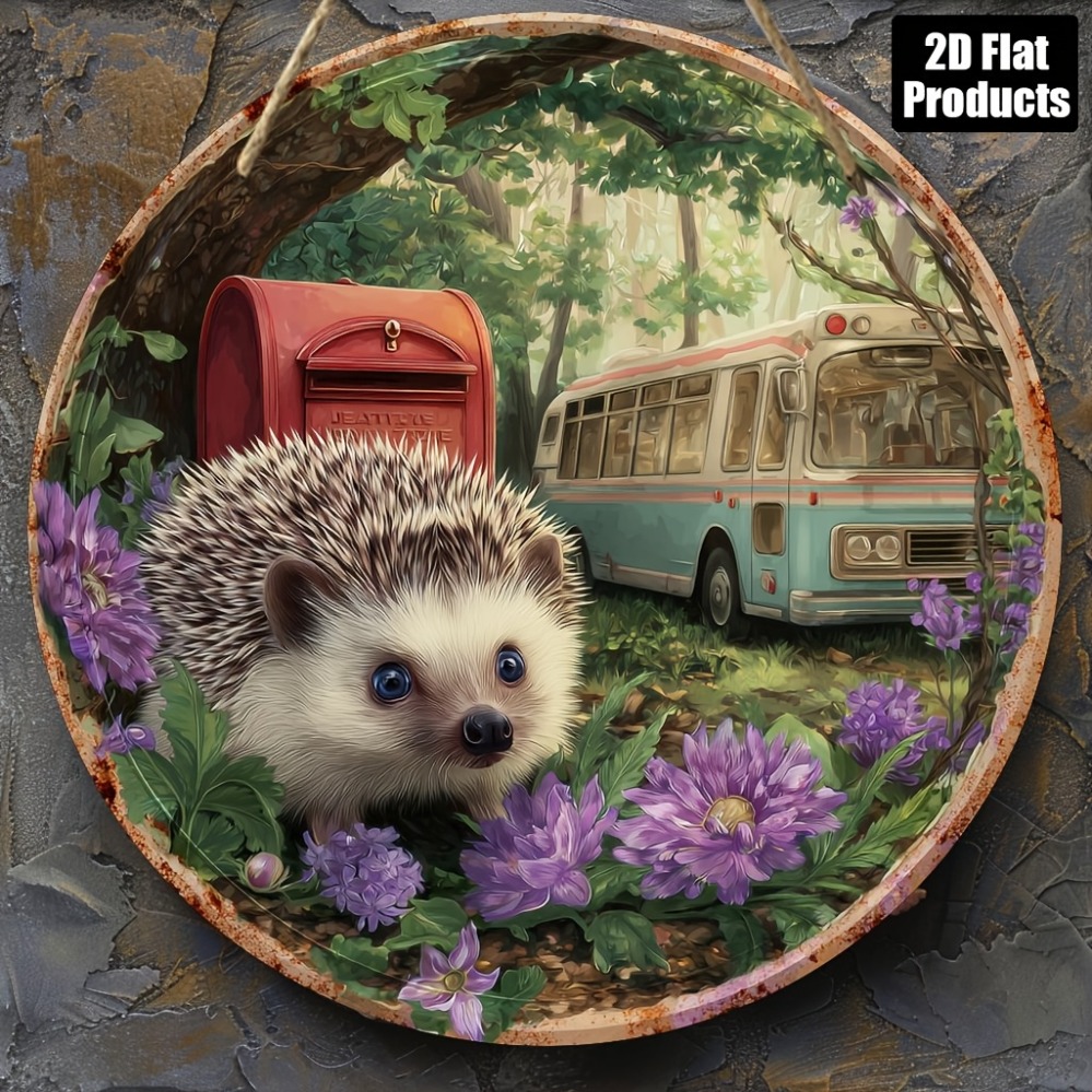 2D Metal Sign, Hedgehog Theme  - Home Office Gif review and price