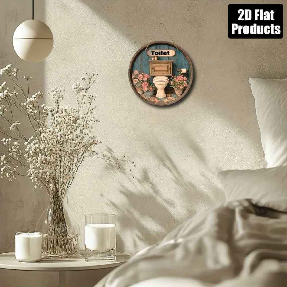 2D Metal Sign, 8x8 Inch Round  - Home Office Gif review and price