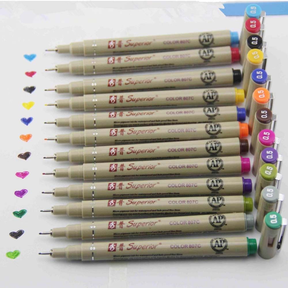 12 Colors Porous-Point Pens Dr - Copic Marker Sketch review and price