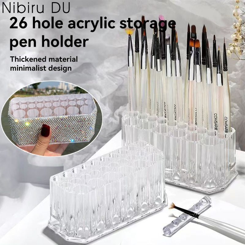 26 Holes Acrylic Nail Brushes  - Pen Holder Organizer review and price