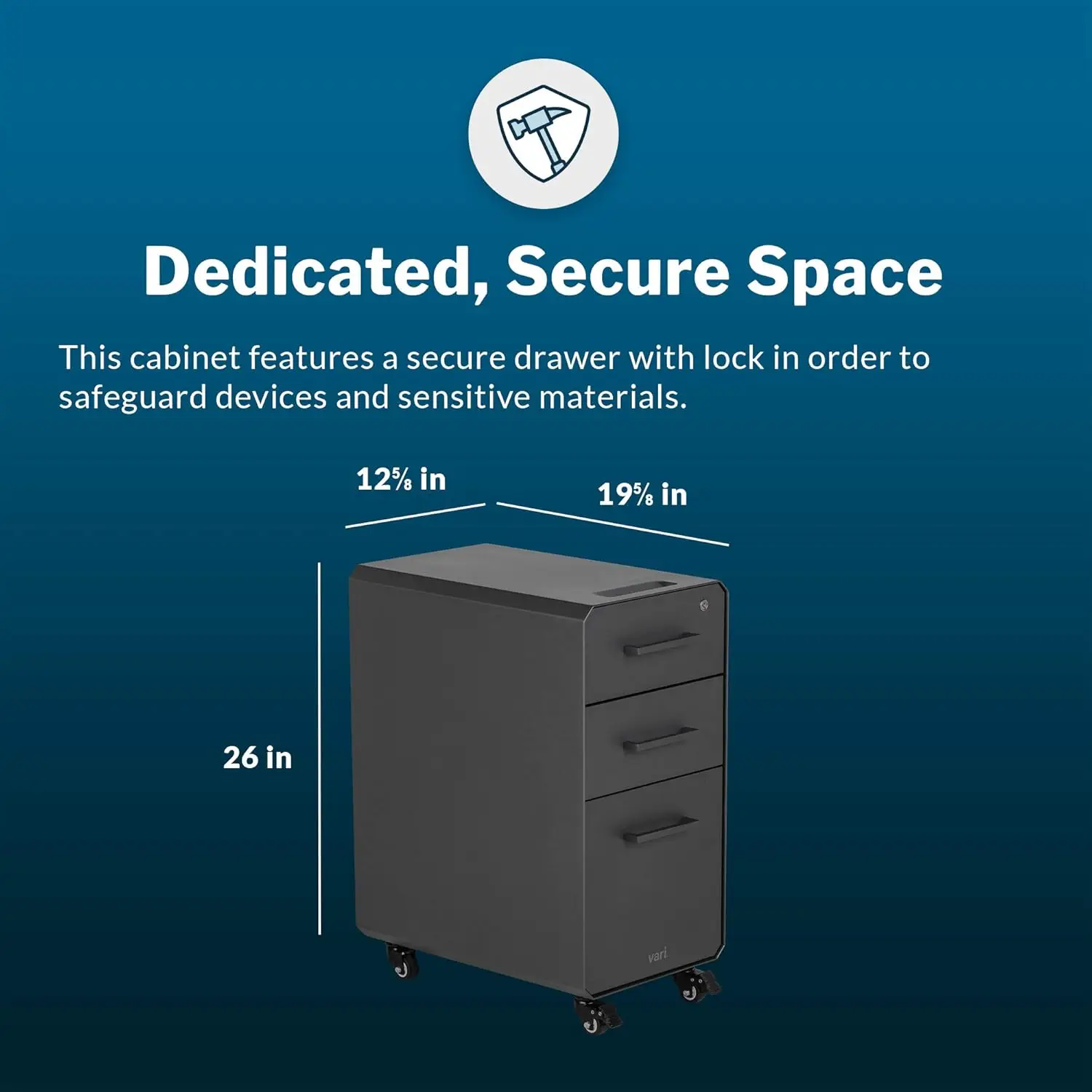 Slim File Cabinet - Three Draw - Drawer Pedestal Cabinet review and price