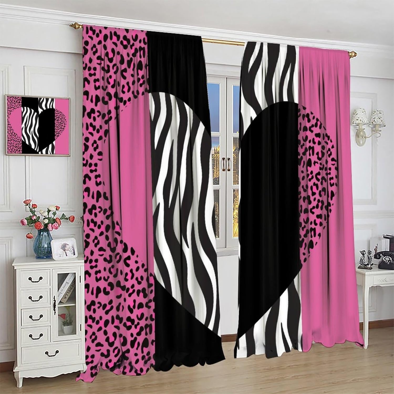 Art Wild Animal Skin Curtain，V - Home Office Romance review and price