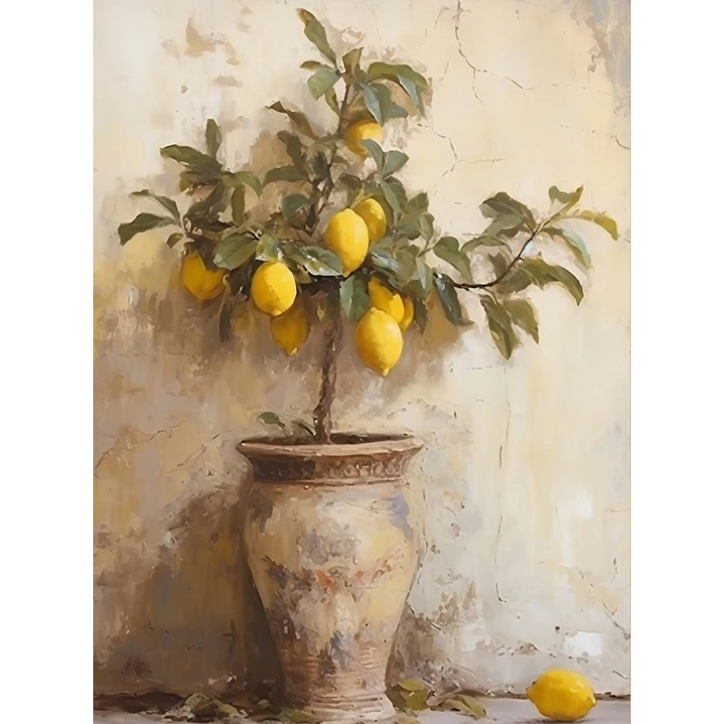 2026 Retro Lemon Garden Canvas - Home Office Gif review and price