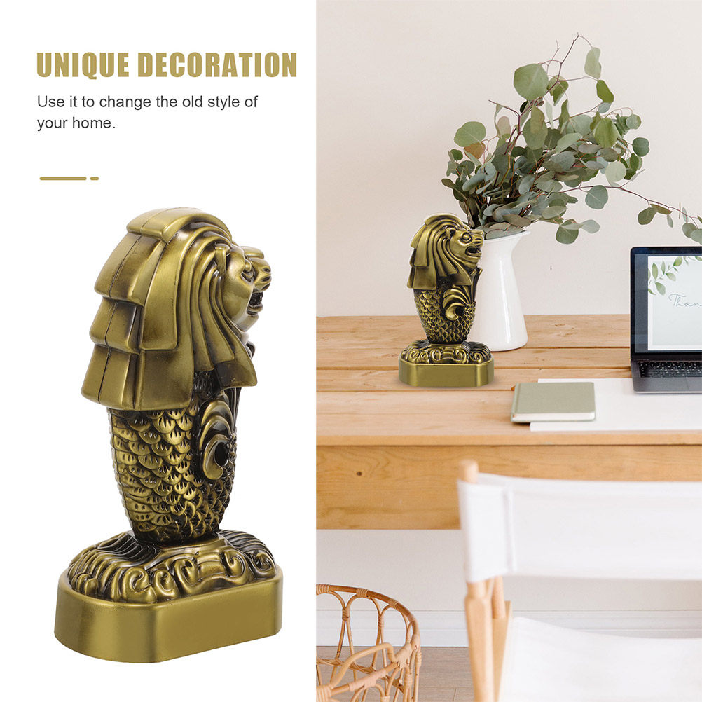 2Pcs Merlion Singapore Metal S - Home Office Singapore review and price