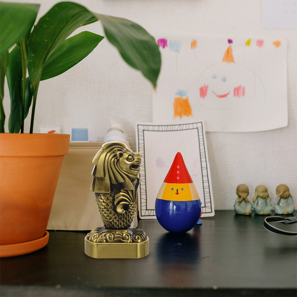 2Pcs Merlion Singapore Metal S - Home Office Singapore review and price