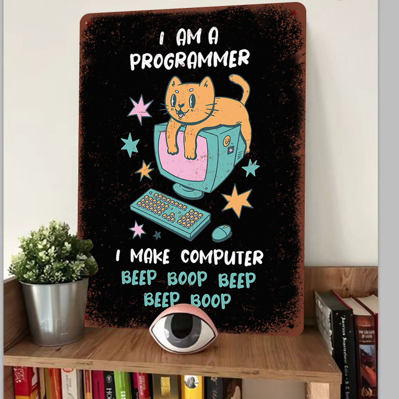 I Am A Programmer Cat Metal Ti - Home Office Programmer review and price