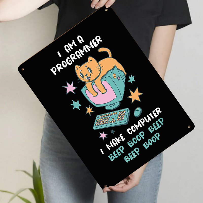 I Am A Programmer Cat Metal Ti - Home Office Programmer review and price