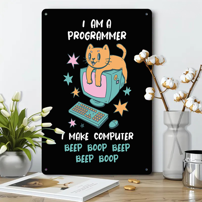 I Am A Programmer Cat Metal Ti - Home Office Programmer review and price