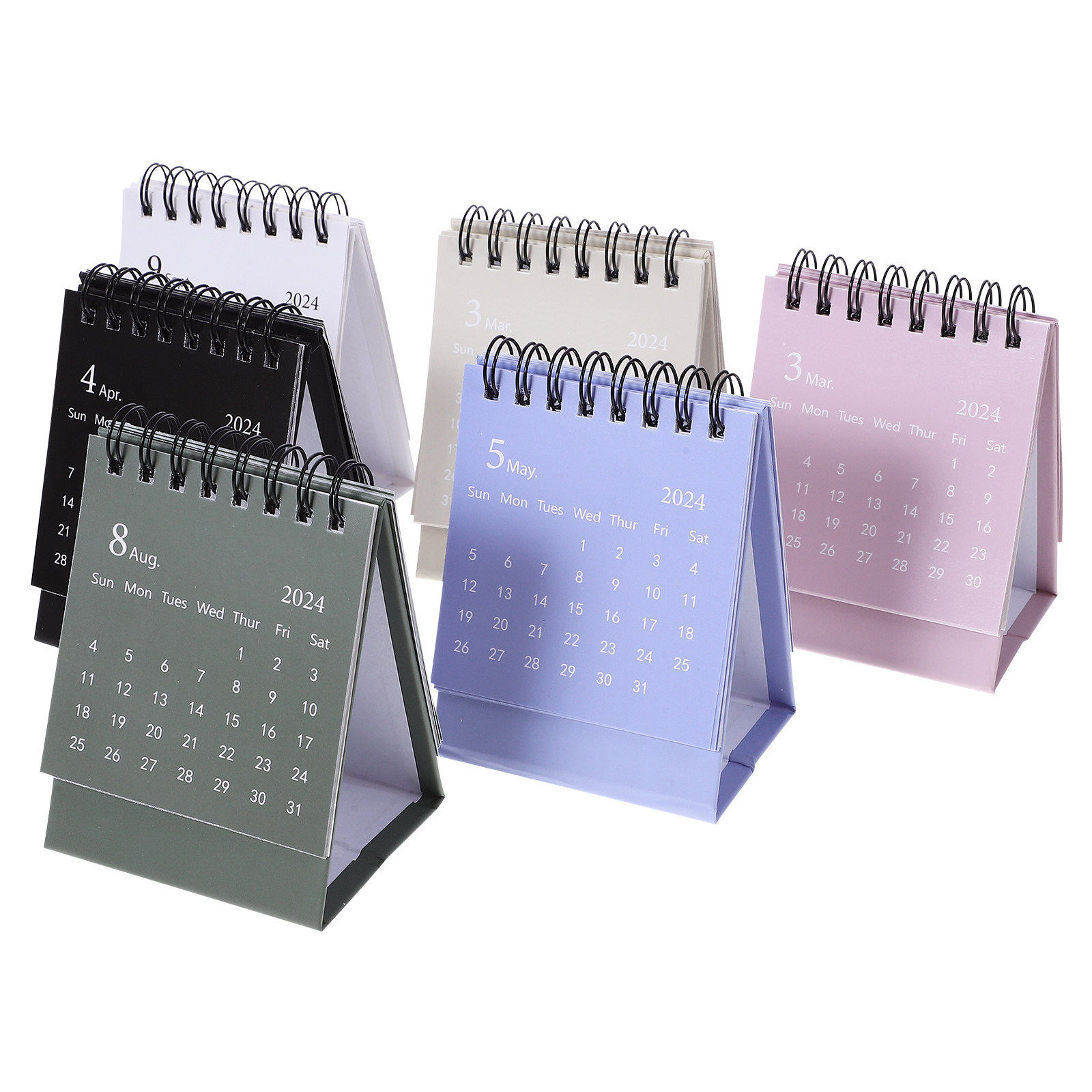 6Pcs Mini Spiral Desk Calendar - Home Office 2024 review and price
