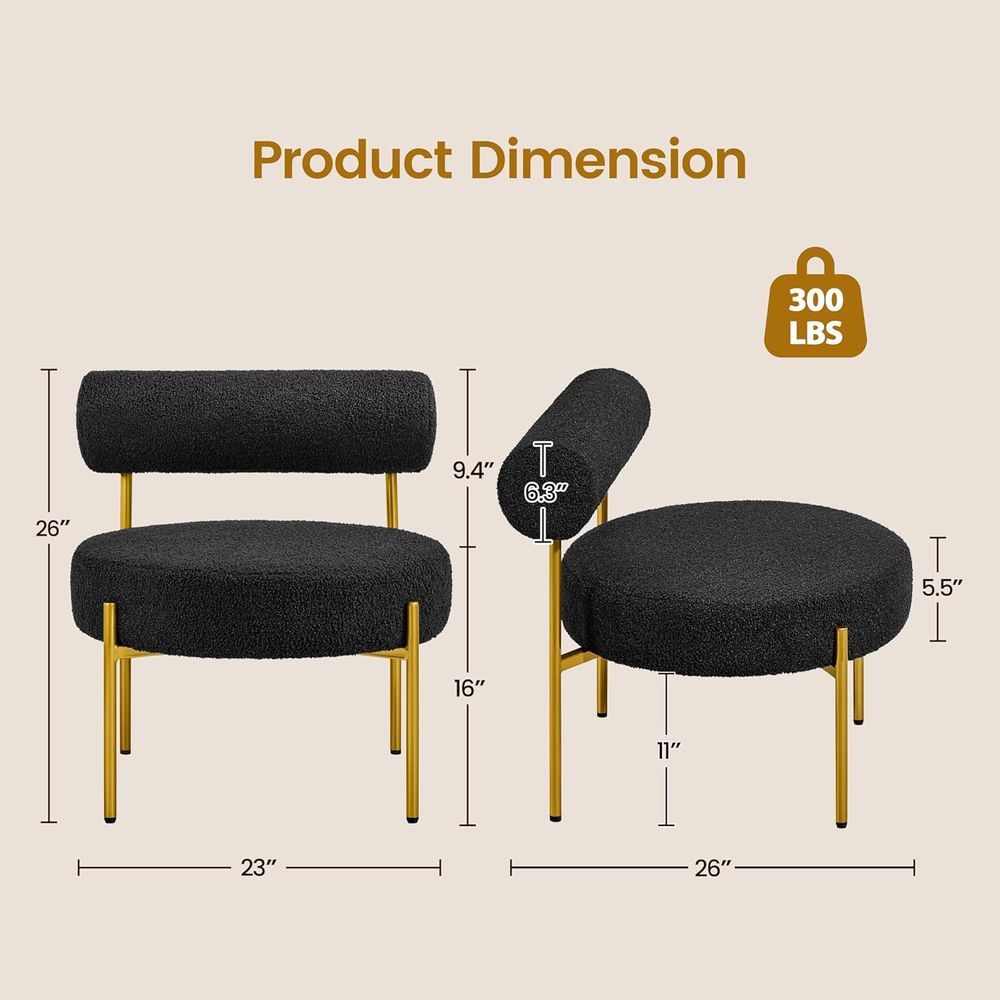 Elegant Vanity Chair with Gold - Home Office Furniture review and price