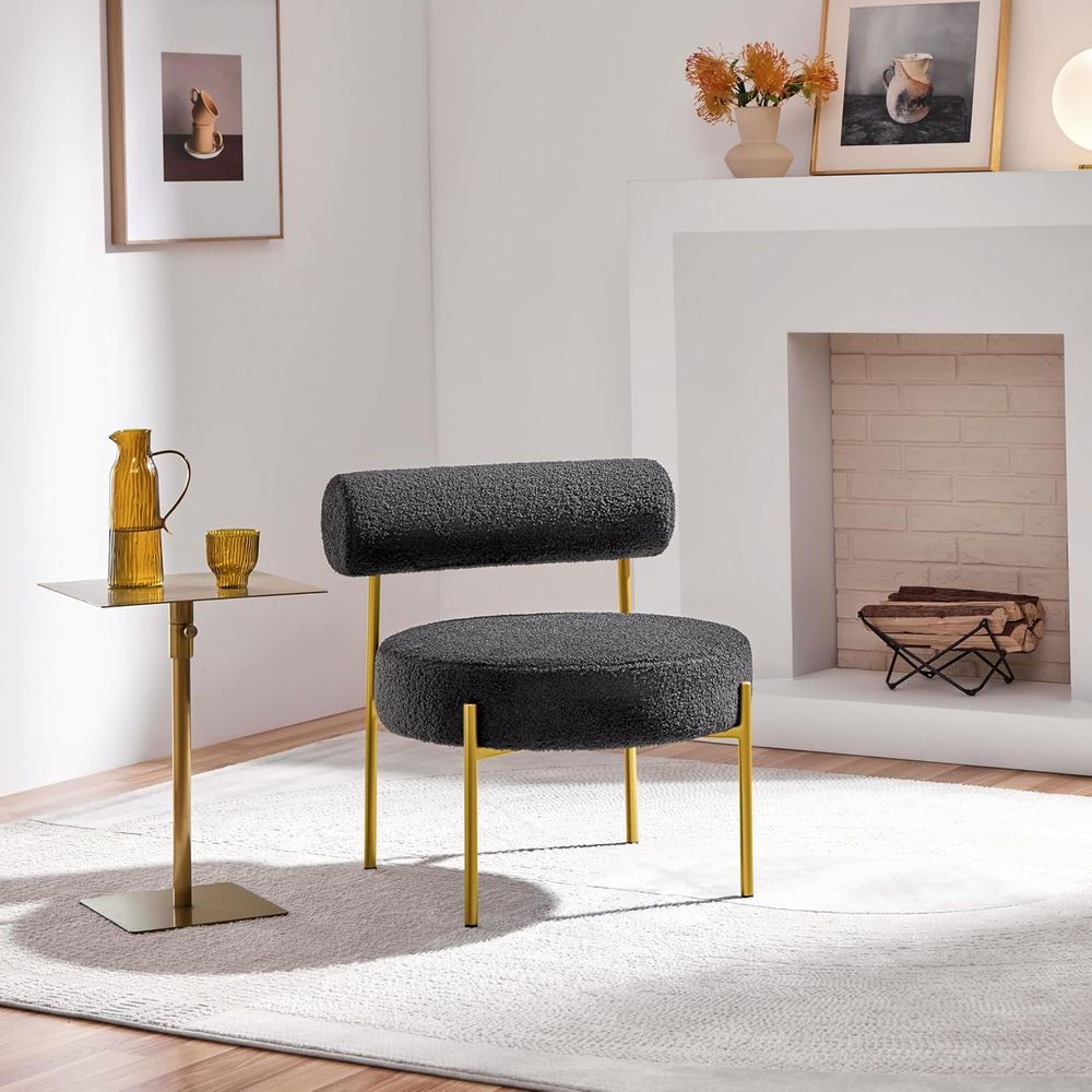 Elegant Vanity Chair with Gold - Home Office Furniture review and price